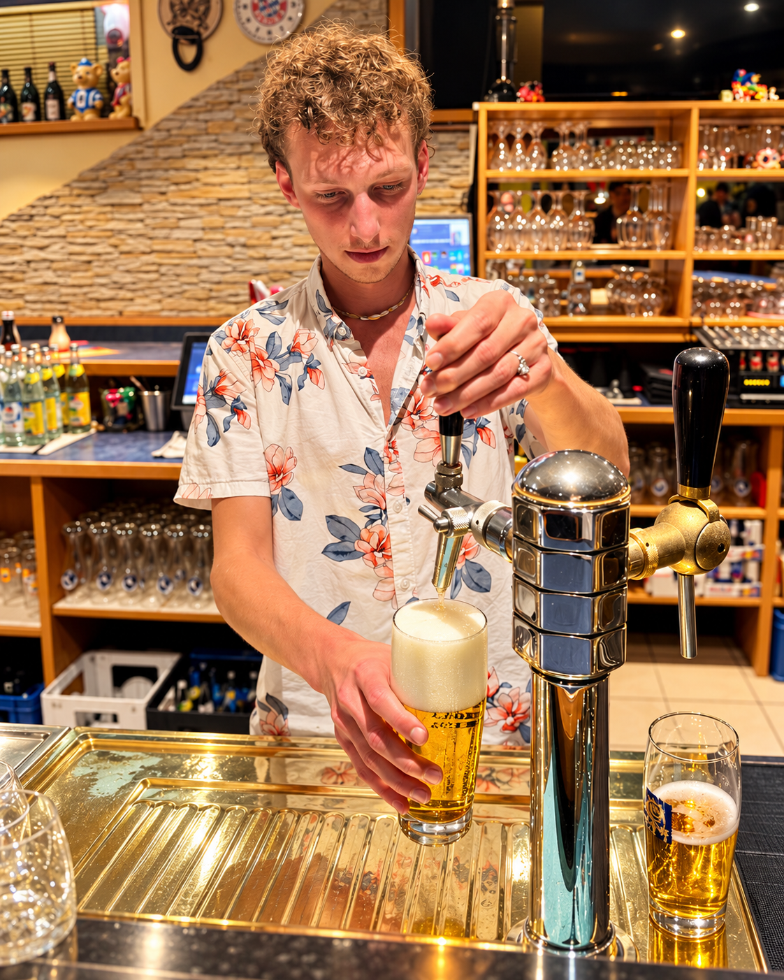 Frisch gezapftes Bier bei Danys Sportsbar & Pub