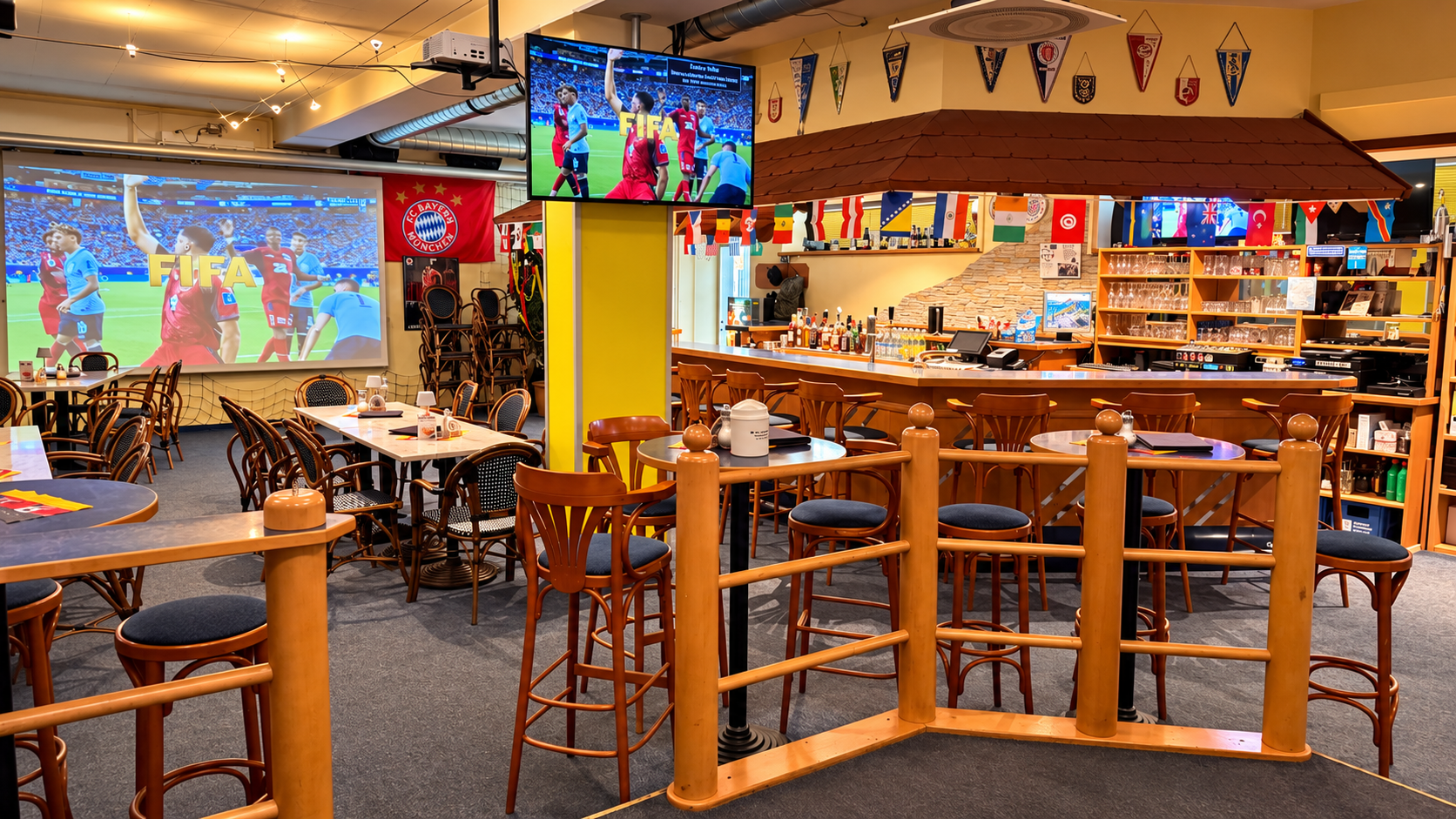 Innenraum von Danys Sportsbar & Pub in Moosburg